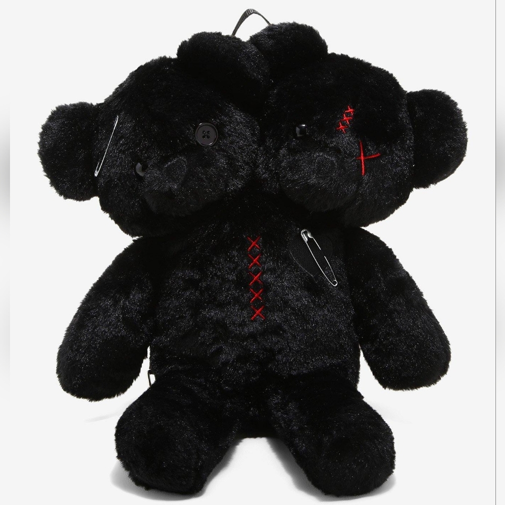 Double-Headed Plush Bear Backpack